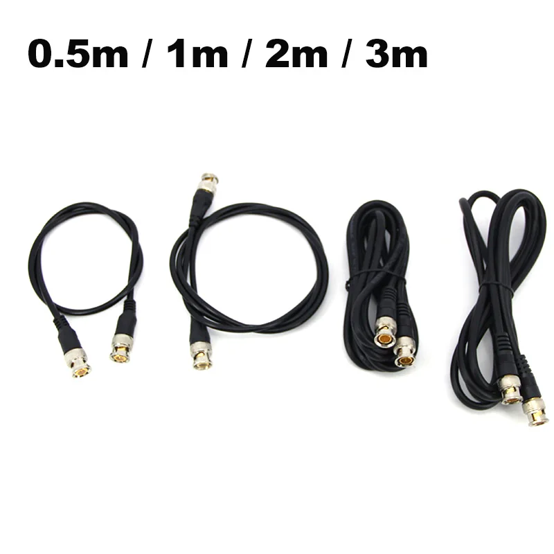 1pcs 0.5M/1M/2M/3M BNC Male To Male Adapter Connector Cable cord M/M plug For CCTV Camera Home Security Double-head Video N6
