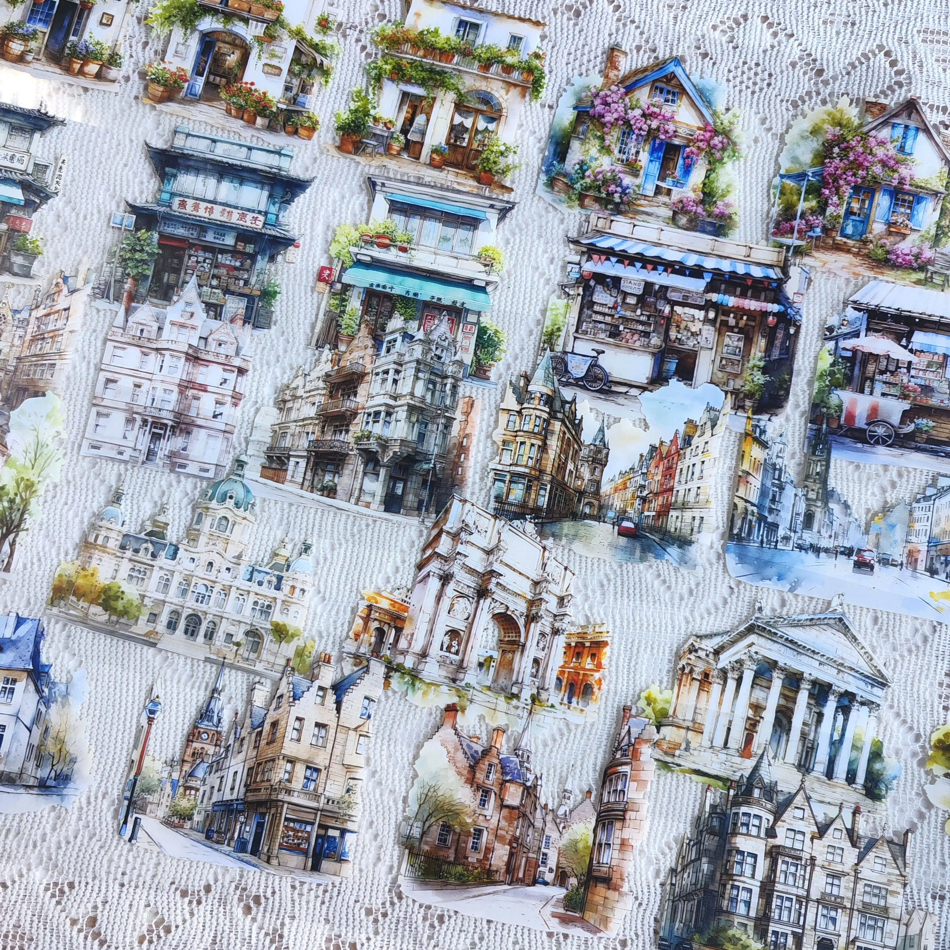 Pet Tape Journal Little Cute Modern Countryside Landscaping Street House European Style Castle Landscaping