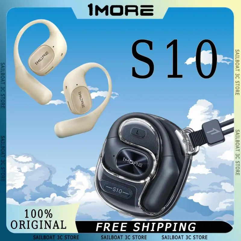 1MORE S10 Wireless Earphones With 2 Mics Noise Reduction Bluetooth 5.4 Long Battery Life IPX4 Waterproof Custom Sports Earphones