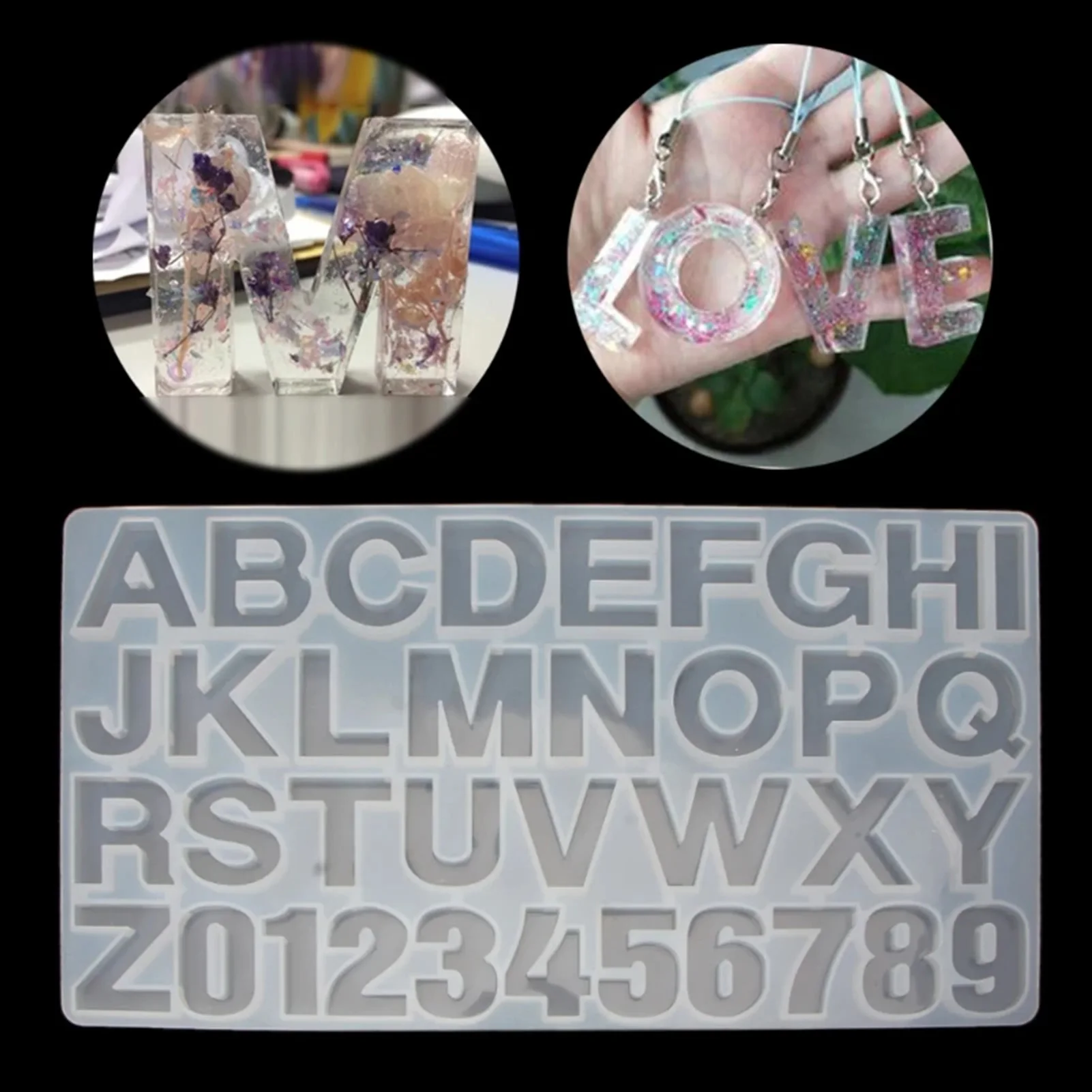 Alphabet Silicone Mold Flexible Baking Tray for Cake Decorating Candy Chocolate Soap Resin Casting Non Stick Reusable Tool