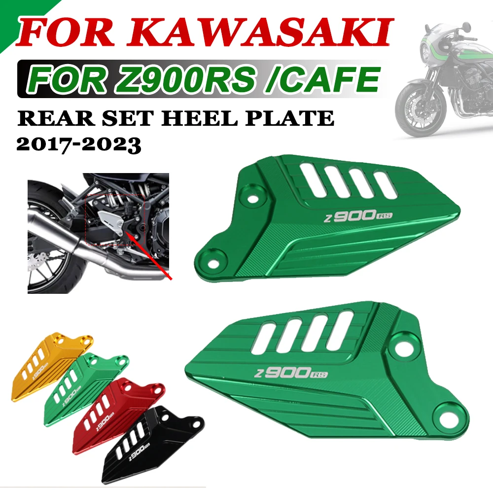 

For Kawasaki Z900RS Z900 RS Z 900RS Cafe 2017- 2022 Accessories FootPeg Footrest Rear Set Heel Plate Guard Protector Foot Pedal