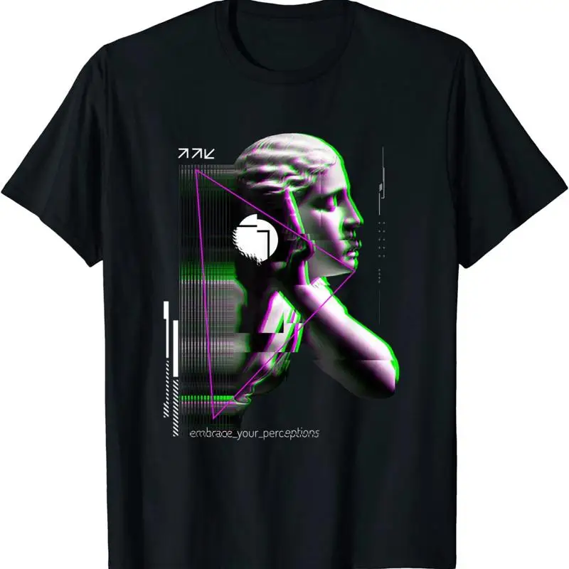 

Новая ограниченная футболка с изображением глюка, греческая футболка Retrowave Vaporwave Synthwave S 3XL