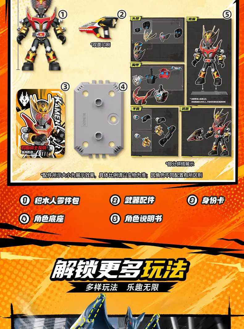 Blokees Kamen Rider Star S Serie Blind Box Masked Rider Zusammengebaute Spielzeuge Saber GEATS Hopper Kuuga Actionfigur Geschenk ﻿ – Detail 6