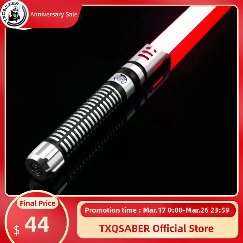 TXQSABER Neo Pixel lourd duel RGB sabre Laser poignée en métal balançoire lisse noël Cosplay Jedi épées Laser lumineuses enfants jouets