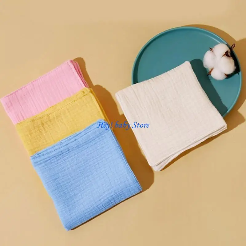 

Q1FE Baby Washcloths Soft Reusable Newborn Face Towel 4-layer Baby Wash Cloths Saliva Towel Soft for Boys Girls Durable
