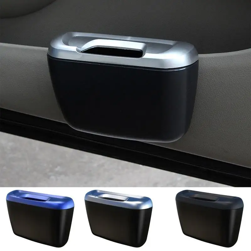 

Car Trash Can ABS Portable Hanging Mini Car Garbage Can Dust Case Storage Box Leak-Proof Trash Bin Organizer For Office Home Car