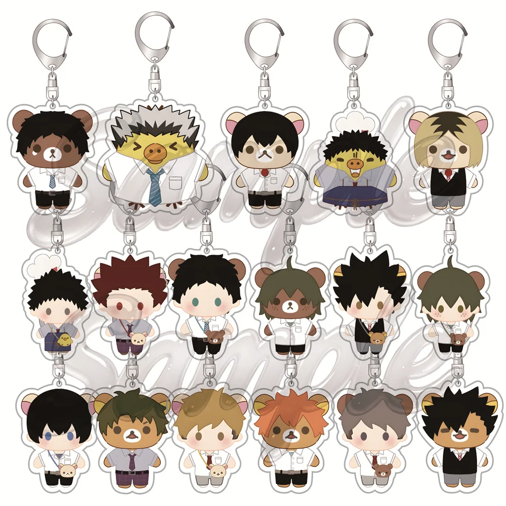 Anime Haikyuu!! 6cm Acrylic Keychain Tabletop Decorations Accessories Decor Gifts Exquisite Products Halloween Gifts