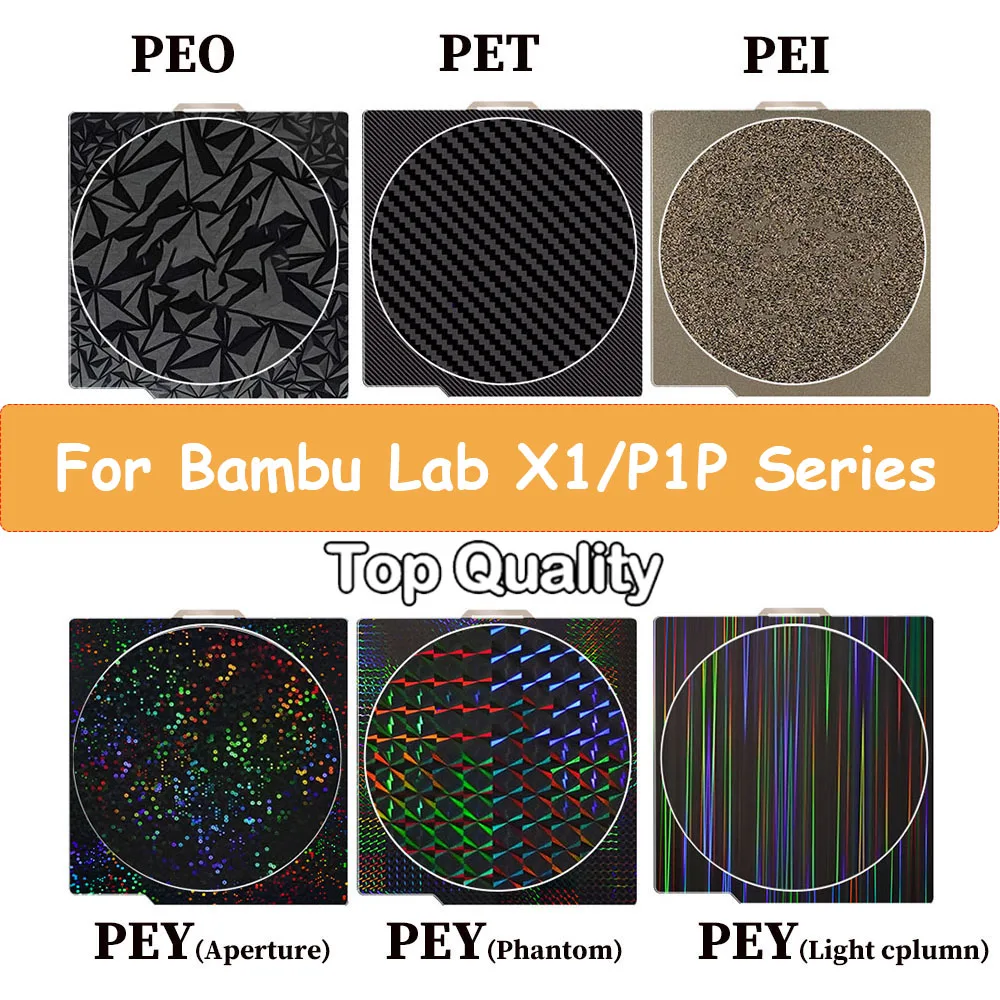 

Для Bambu Lab Build Plate Bambulab P1s Текстурированный лист Pei Pey Peo H1H 257x257 Build Plate Bambu Labs X1C P1P Обновления