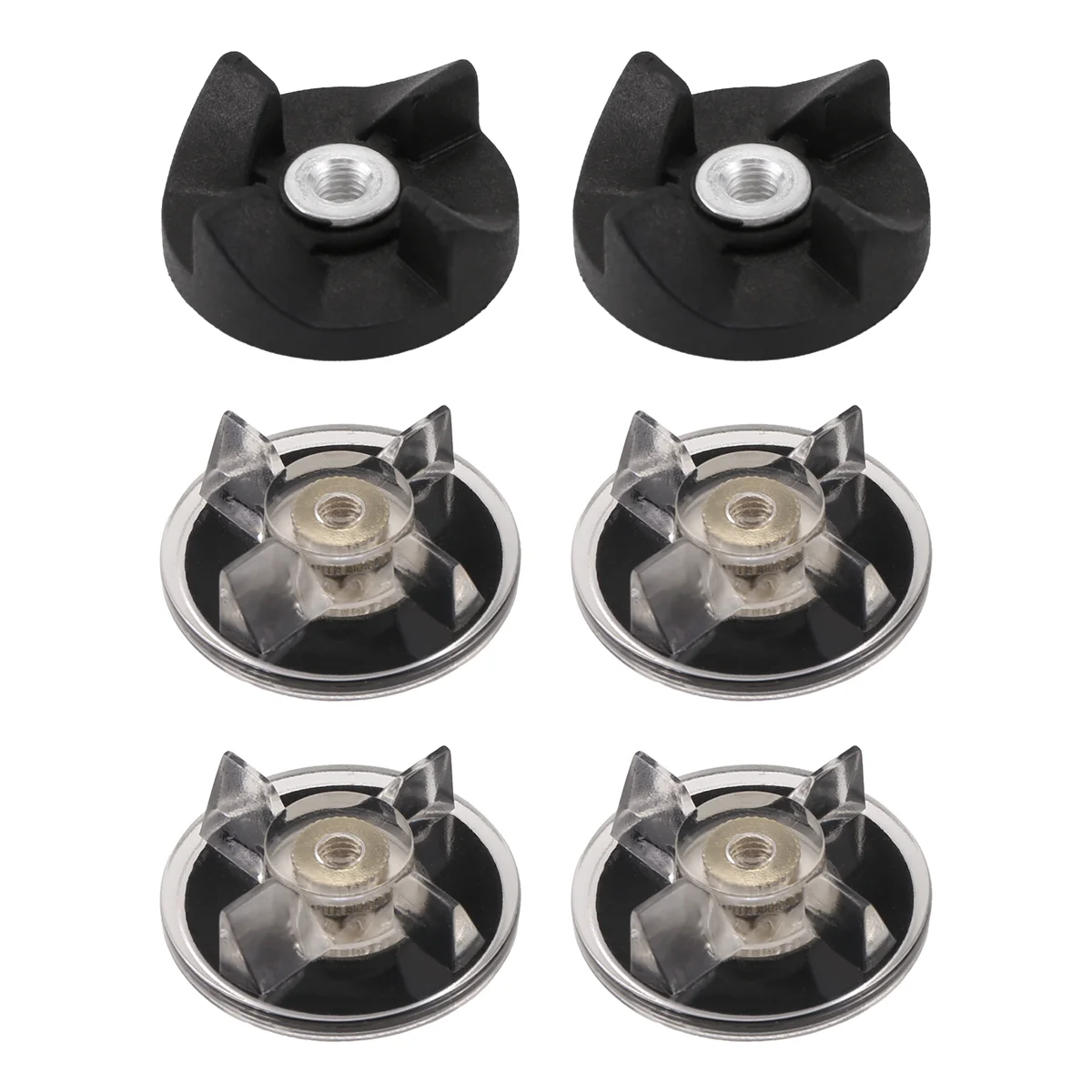 M17K 4 Plastic Gear Base + 2 Rubber Gear for Magic 250W Blender Replacement Spare Parts