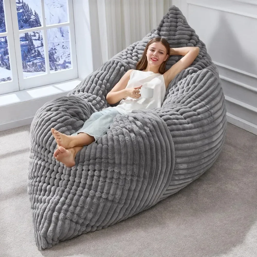 

3 in 1 Beans Bag Chair Giant Bean Bags Chairs Convertible Bean Bag Floor Cushion with Machine Washable Cover, Beanbag Chairs