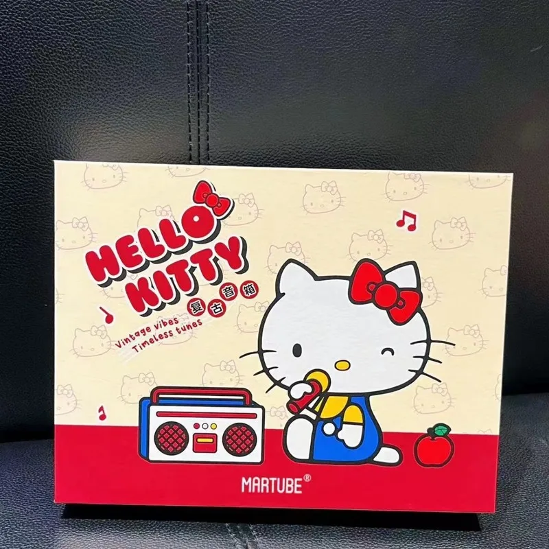 New Sanrio Hello Kitty Bluetooth Speakers Kawaii Retro Camera Audio Decor Sound Box Wireless Hello Kitty Toys Christmas Gift