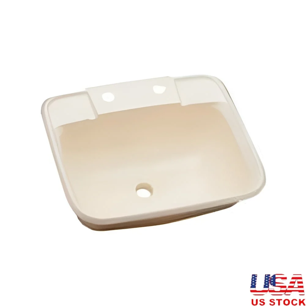 

Большая прямоугольная раковина из АБС-пластика, белая одинарная чаша, 14,75 x 12,25 дюйма, два отверстия для крана с пробкой для хвостовой части, ванная комната, кухня