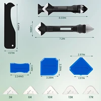9 in 1 9pcs Silicone Remover Sealant Smooth Scraper Caulk Finisher Grout Kit Tools Floor Mould Removal Hand Tools Set 5