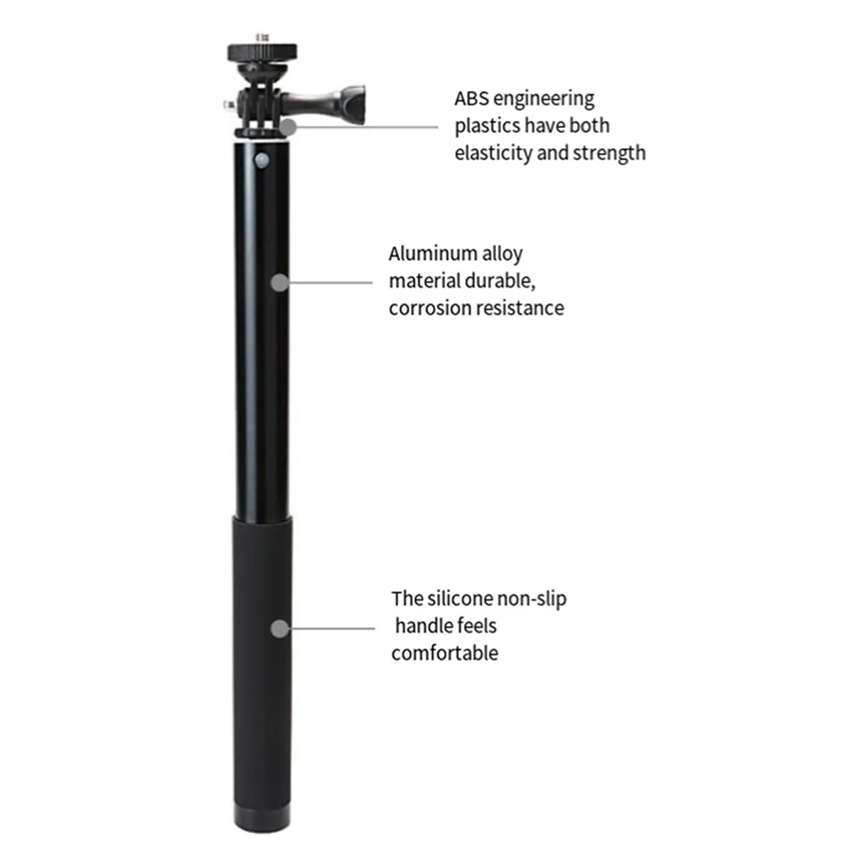 LENVEE für 360-Sportkamera Gopro Extended Selfie Stick Support Rod