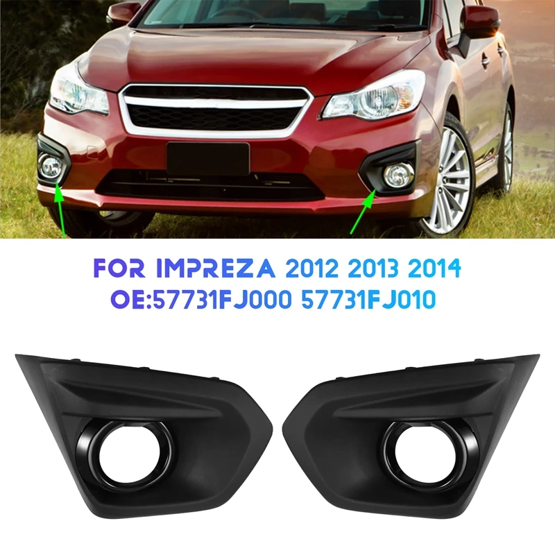 

Fog Light Cover Fog Lamp Frame Ggrill Trim For Subaru Impreza 2012-2014 57731FJ000 57731FJ010 Headlight Shade-L94A