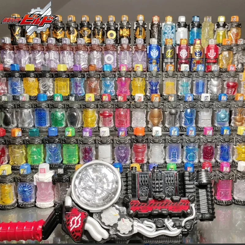Set Completo de Botellas DX de Kamen Rider Build, Botellas Interconectables Agitable, con Cinturón Build, Juguetes Interactivos de Rol