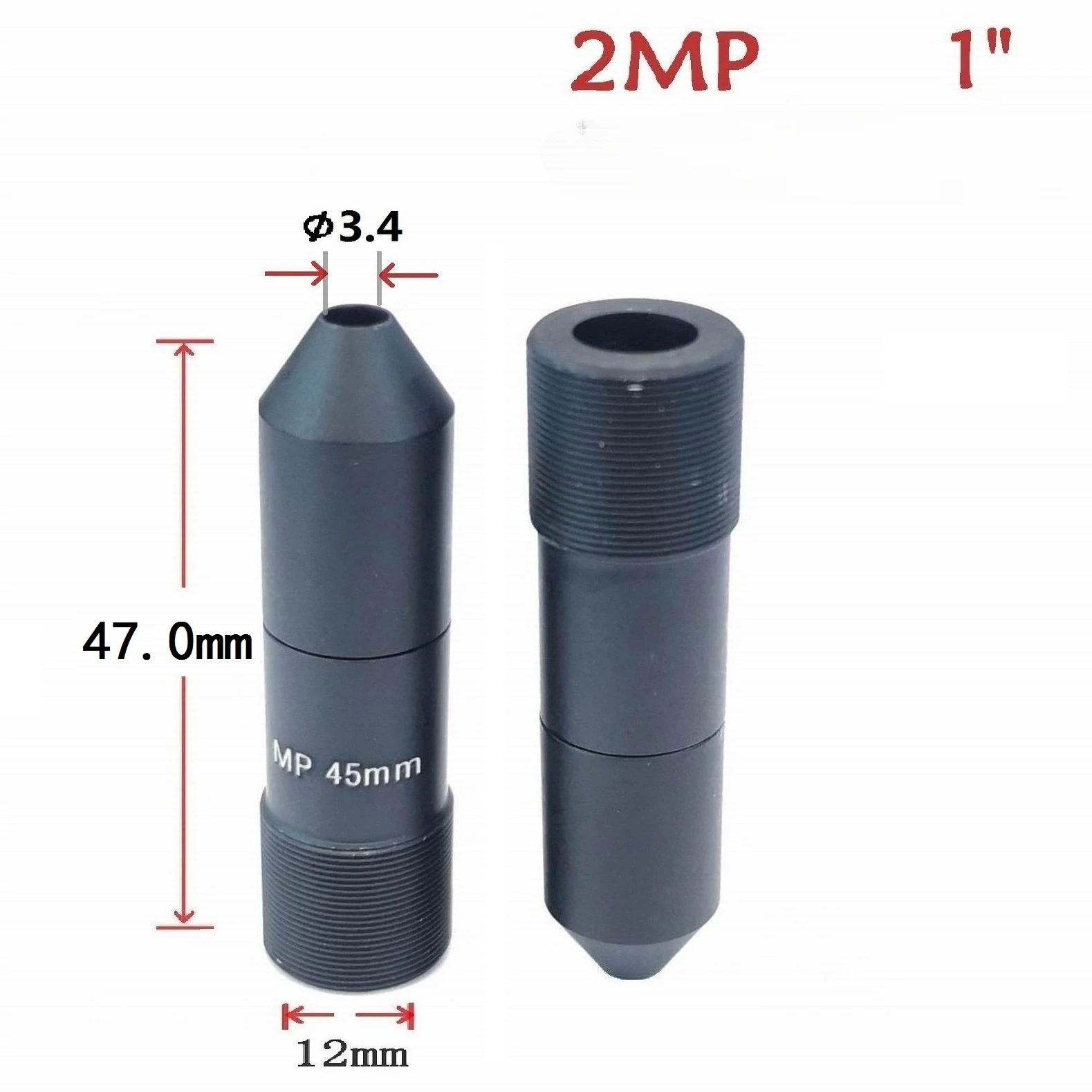 M12 Conical Lens 45mm Telephoto HD Sharp Pointed Cone Lens Security Monitoring Equipment Accessories M12 Interface