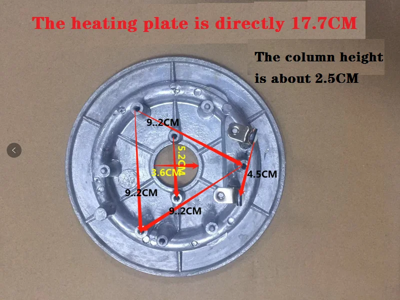 Imagem -03 - Placa de Aquecimento Elétrica Placa Térmica Universal com Sensor de Temperatura Sonda 100k Espessada 1000w 900w