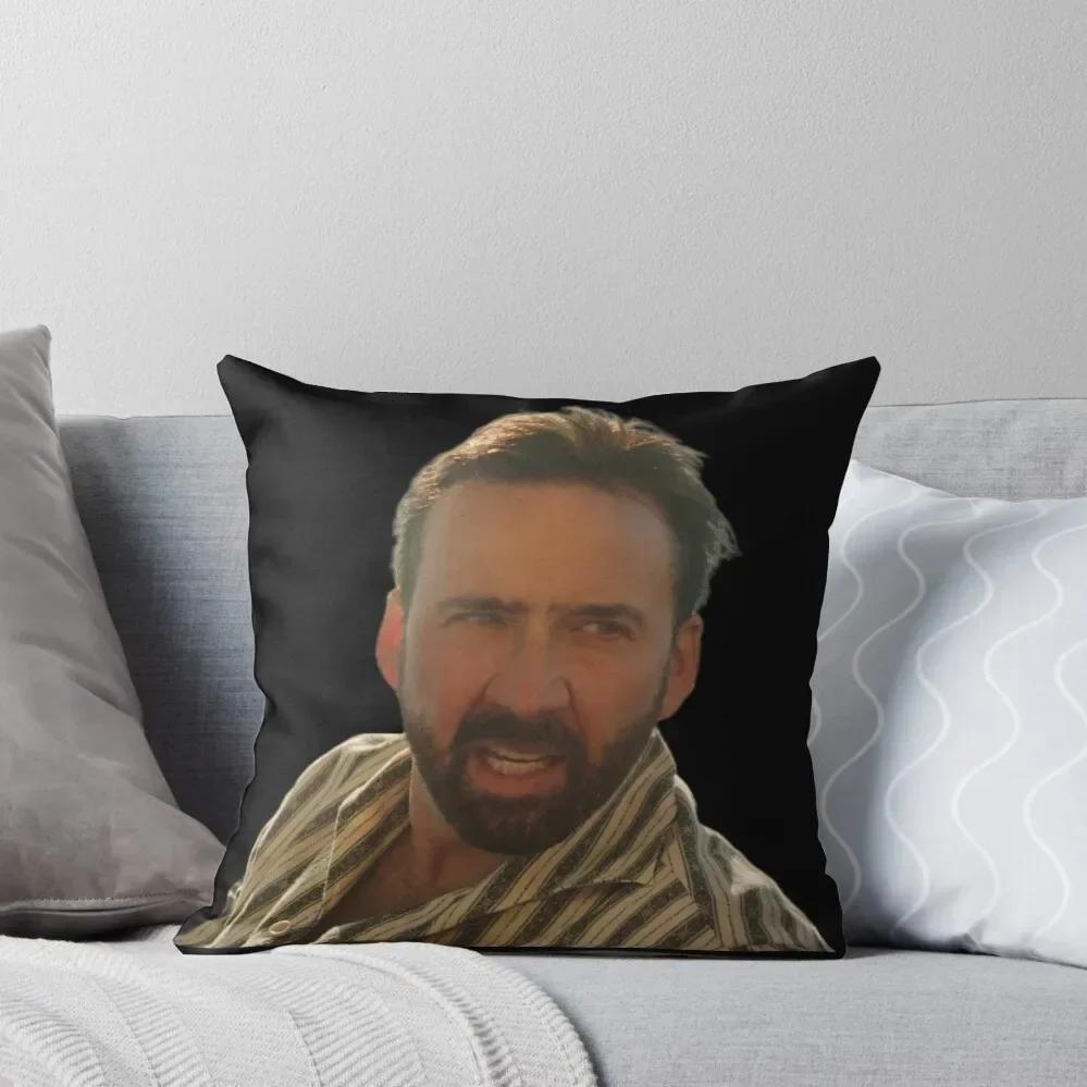 

Nicolas Cage Meme Throw Pillow Cushion Cover Decorative Sofa Cushion pillow