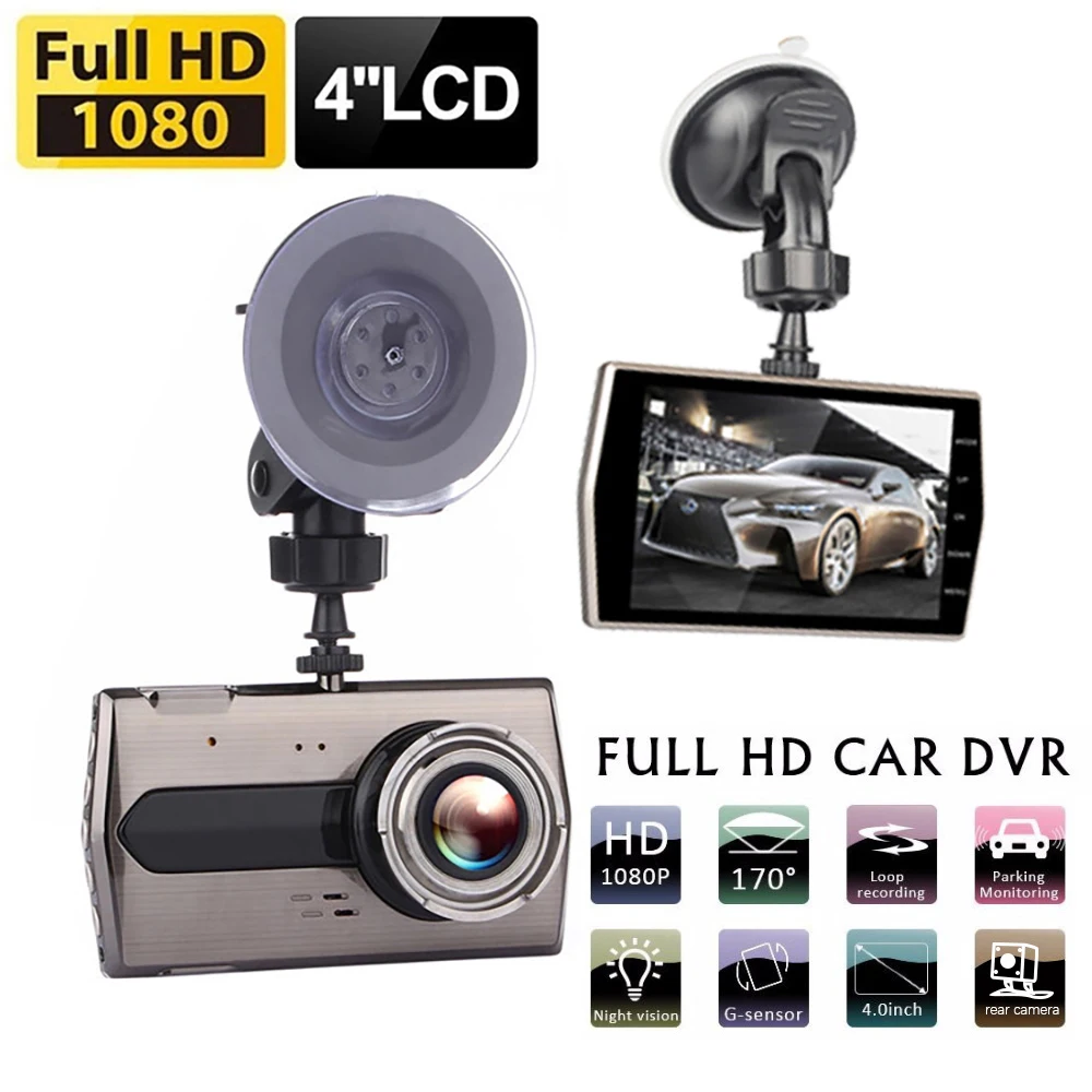 Car DVR FHD 1080P Dash Cam Rear View Reverse Car Camera Car Video Recorder Auto Dashcam Black Box Car Accessories Registrator