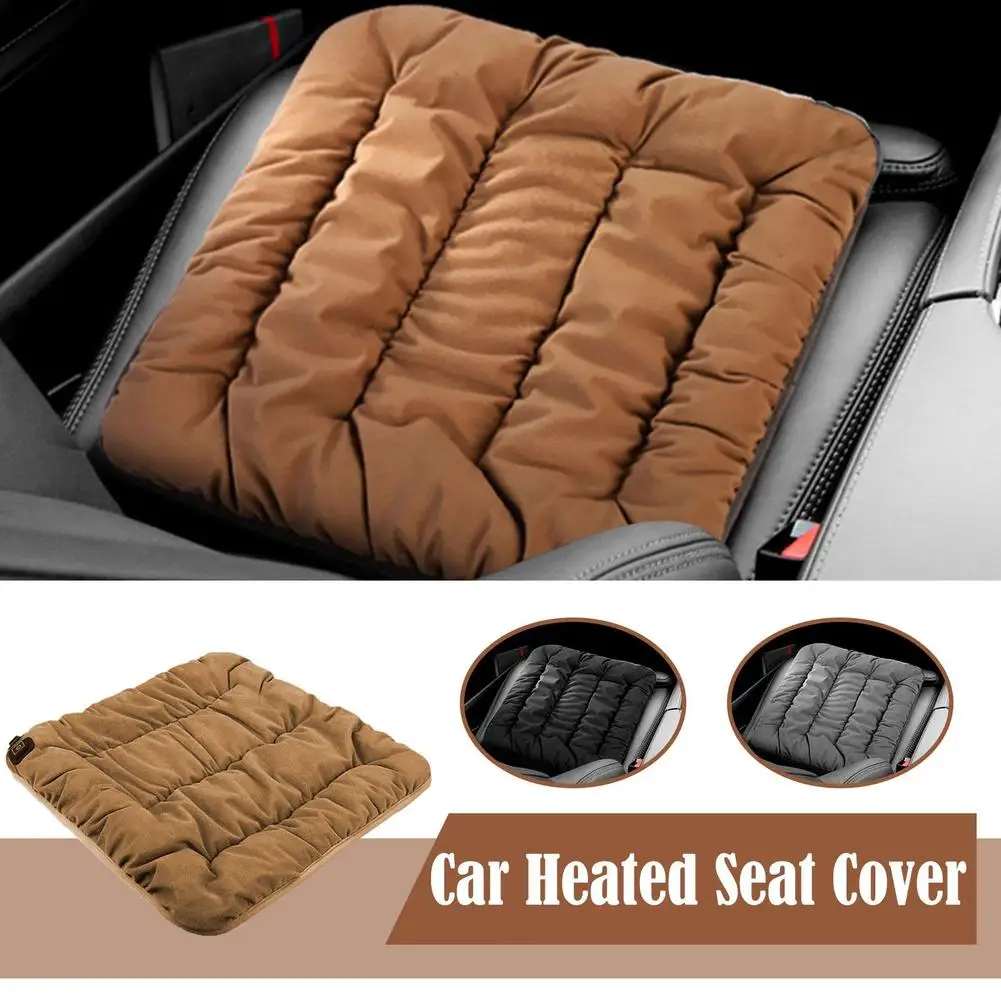 Coussin de siège métropolitain en graphène pour voiture, coussin en peluche d'hiver, chauffage électrique USB universel, coussin à puce unique, accessoires de coussin, 12V