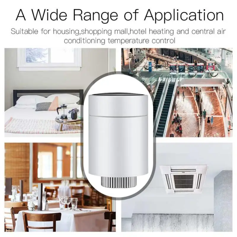 Imagem -02 - Inteligente Cabeça Termostática Radiador Válvula Atuador Controlador de Temperatura Tuya Trv Wi-fi Aquecimento Família Alexa Smart Home