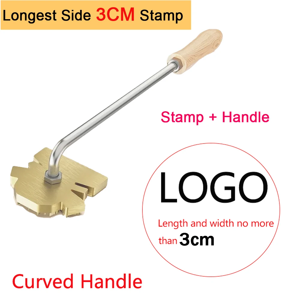 Personalisierter Brandstempel mit LOGO für Holzbearbeitung, Steak, BBQ, Lederhandwerk, Messing-Heizwerkzeug, DIY Steak, Burger, Holz