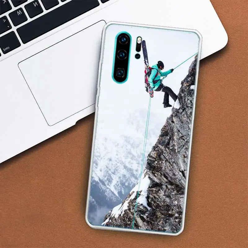 Skiing Snow Snowboard Ski Phone Case For Huawei Mate 40 Pro 30 20 Lite 10 Huawei P30 Lite P50 Pro P40 P20 P10 Cover Coque