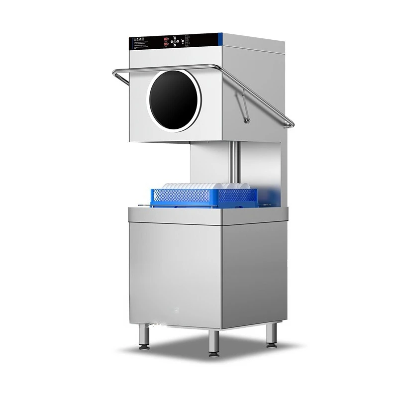 Commercial transparent window double frame uncovered dishwasher