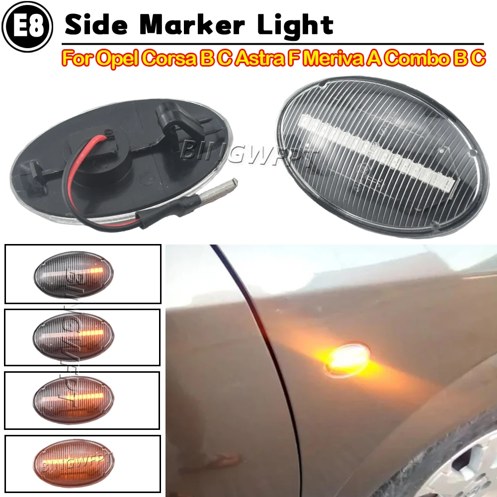 Dynamic LED Flashing Turn Signal Side Marker Lamp Car Light For Opel Combo C B Tigra A Astra F Meriva A Corsa C B Sintra Vita