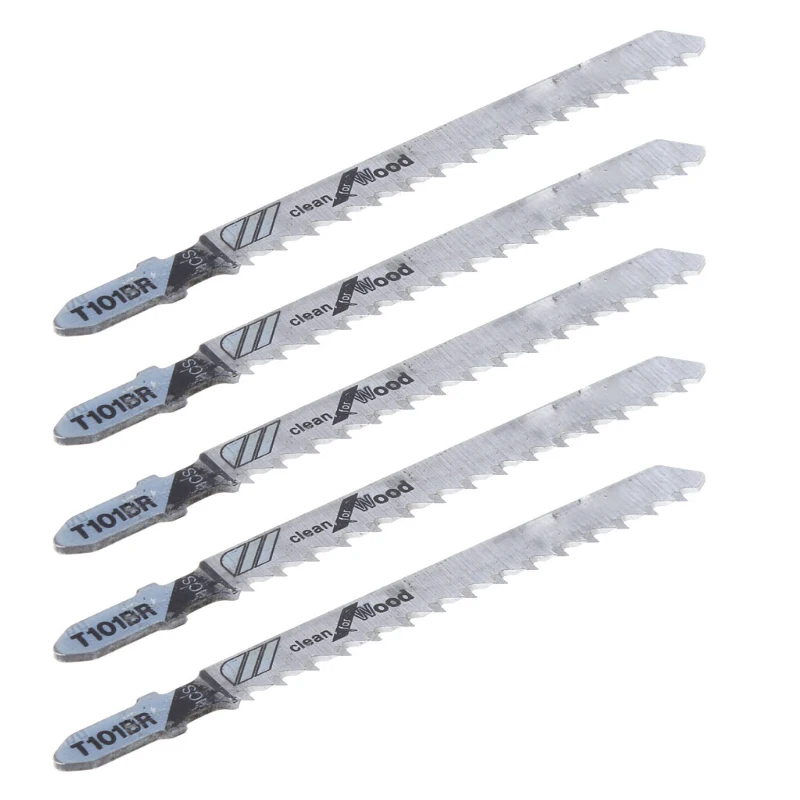 5pcs Jig Saw Blades Chipboard Cutter Cutting Fiberboard For Bosch For Gray HCS Softwood Supplies Tools Woodworking