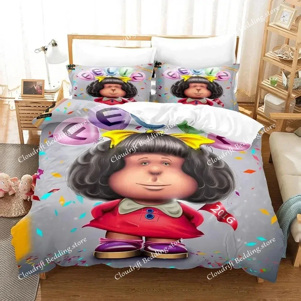 M-Mafalda Boys Bedroom Bedding Single Twin Full Queen King Size Aldult Duvetcover 3D Anime Bed Sheet Set Quilt Cover Pillowca029 4