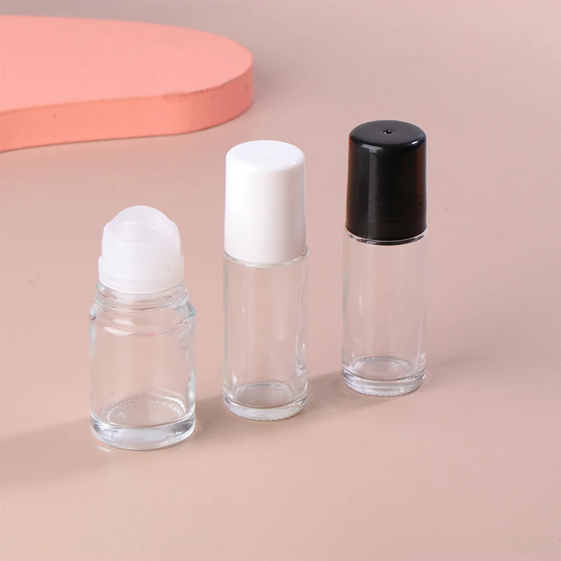 에센셜 오일 향수용 빈 유리 롤 온 병, 플라스틱 롤러 병, 누출 방지 화장품 용기, 30 ml, 50ml