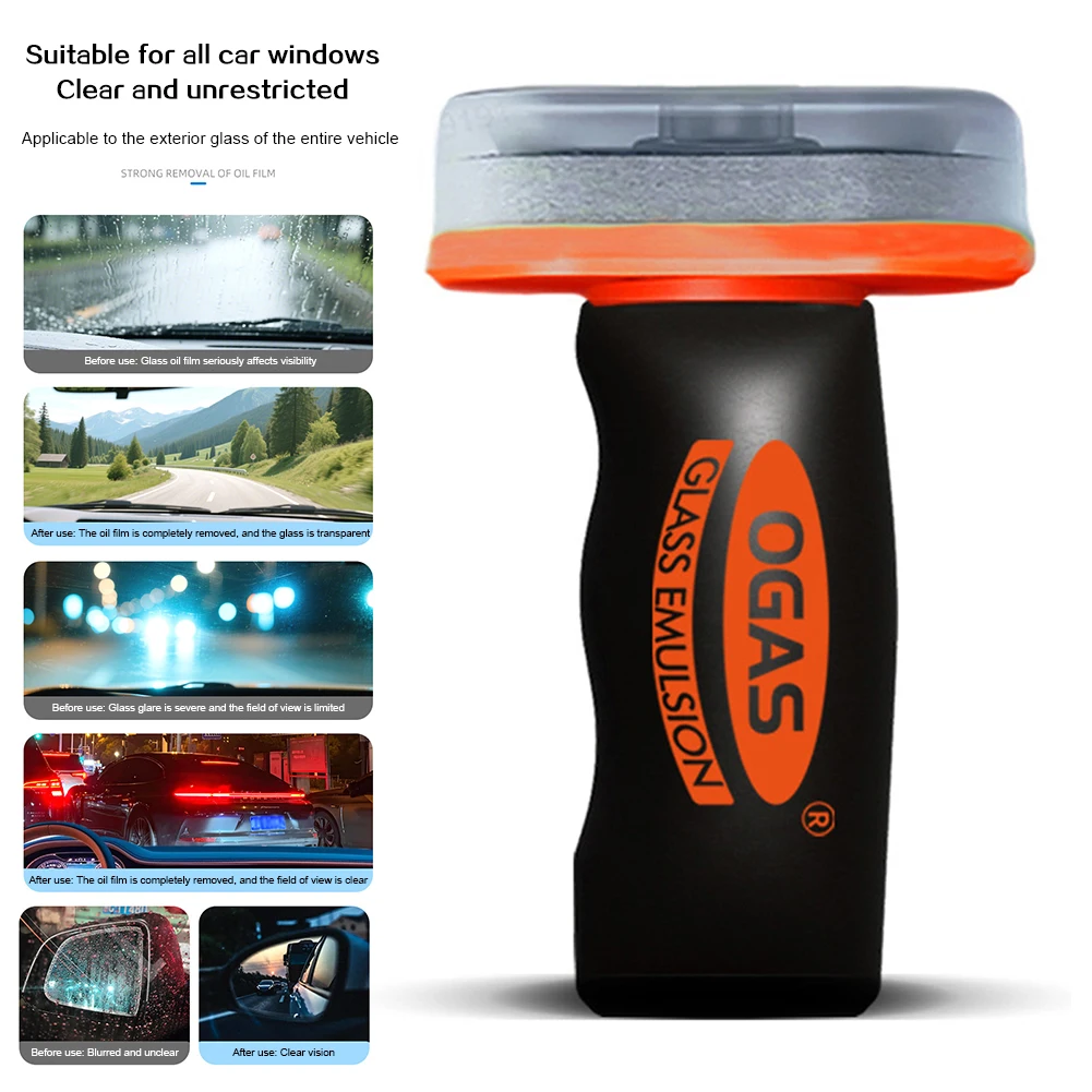 Automotive Water Spot Remover For Glass Portable Anti-rain Fog Cleaning Glass Brush For Side Window Glass
