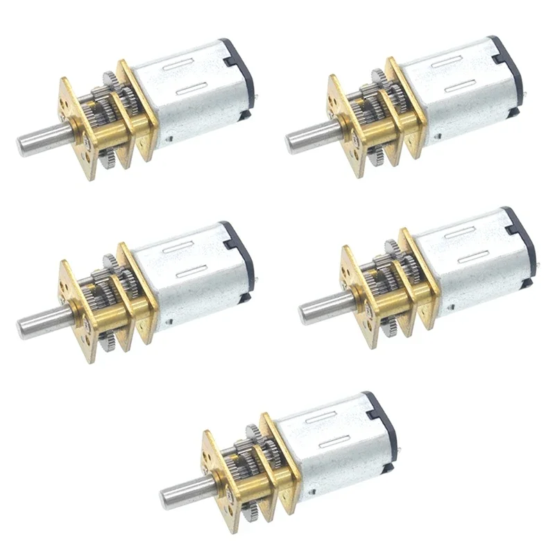 5PCS GA12-N20 Mini Metal Gear Motor DC 3V Wheel Gear Motors 15RPM