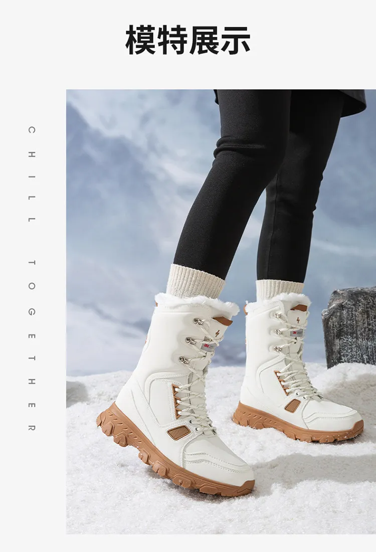 Skypilot Outdoor-Schneeschuhe für Herren, wasserdichte Damenstiefel, Trekking-Sneaker, Wanderschuhe, Winter-Sneaker, hochgeschnittene warme Skistiefel. – Detail 37