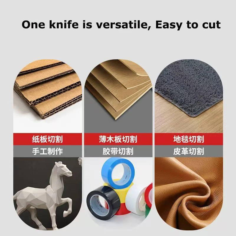Dual-use Box Cutter Cable Plectrum Knife Comfort Grip 3-position Telescopic Industrial Grade Heavy-Duty Utility Wallpaper Tools