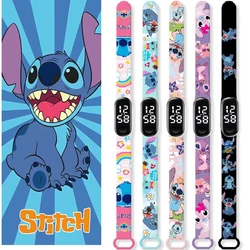 Disney Stitch Digital Watch para crianças, Relógios infantis, Relógio de meninas, Pulseira Digital Infantil