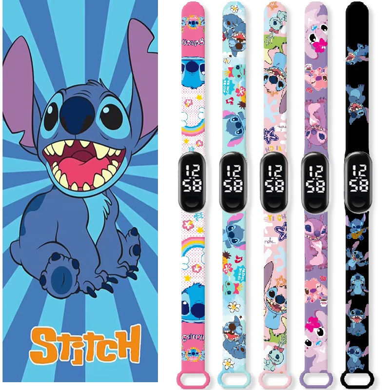 Stitch Disney Kids Watches Children Reloj Inteligente Para Niños Niña Reloj Digital Bracelet Relógio Infantil Girls Clock