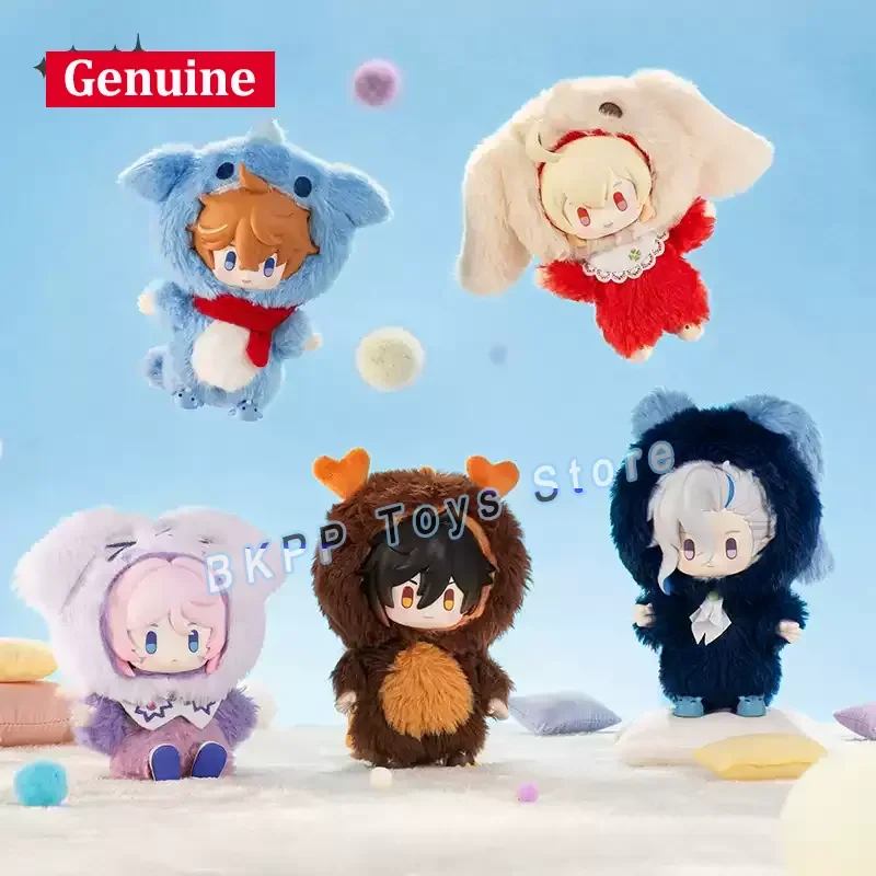 Genuine Genshin Impact Winter Home Series Stuffed Doll Tartaglia Anime Figure Decoration Ornament Toy Peripheral Fans Gift