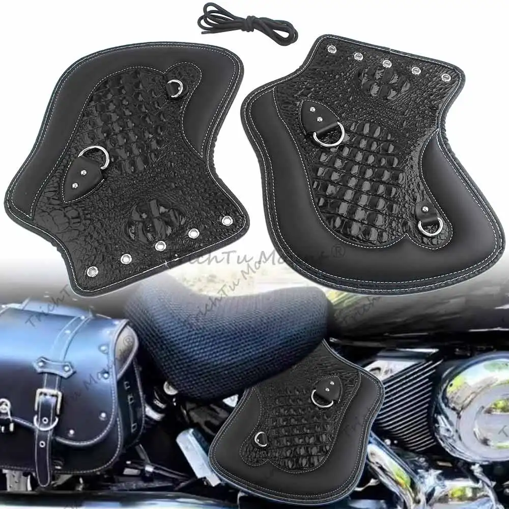 

Motorcycle Heat Saddle Shield PU Leather Engine Cover Deflectors For Harley Touring Softail Dyna Sportster XL Motor Heat Shield