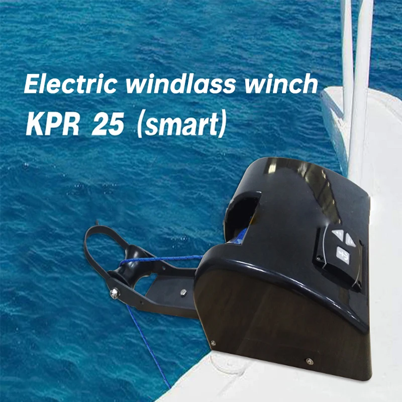 KPR25 Electric Marine Windlass 12V Anchors Winch Set With Wireless Remote Wired Second Control Switch For Yacht Ship Accessories