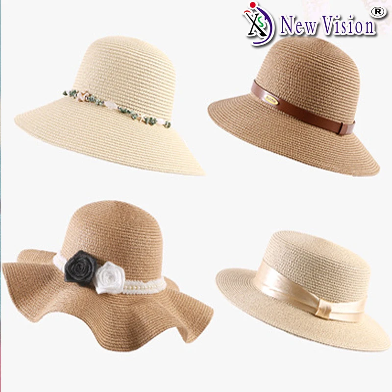 New Summer Straw Fisherman's Hat French Countryside Style Straw Straw Hat Large brimmed Sunscreen Hat Sunshade Sun Hat Women's