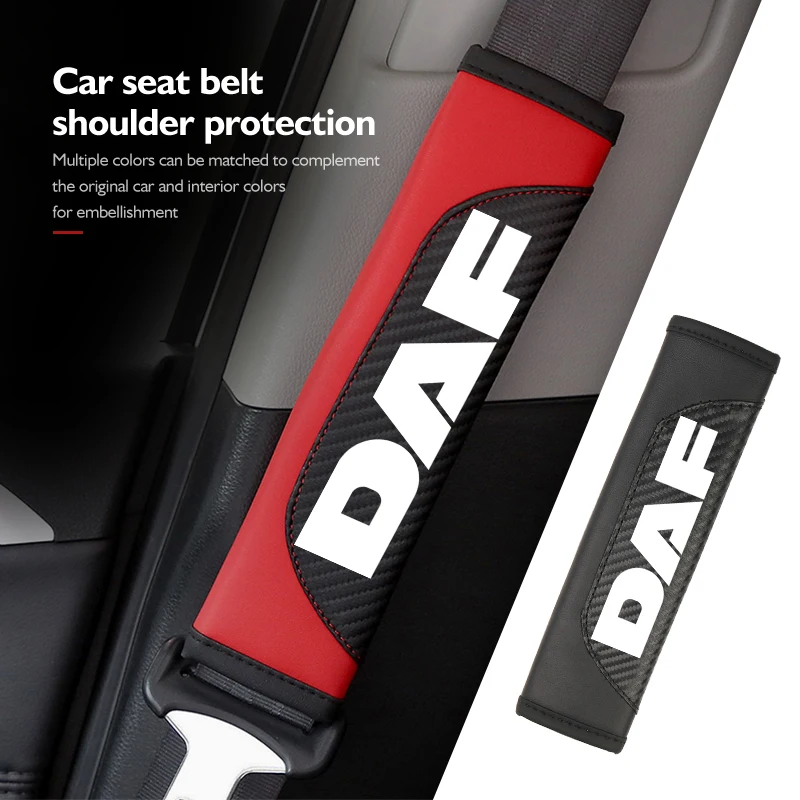For DAF 1/2pcs Car Safety Belt Shoulder Cover Seat Belt Protection Pad XF 95 105 CF LF VAN CF XG 106XF CF85 Truck
