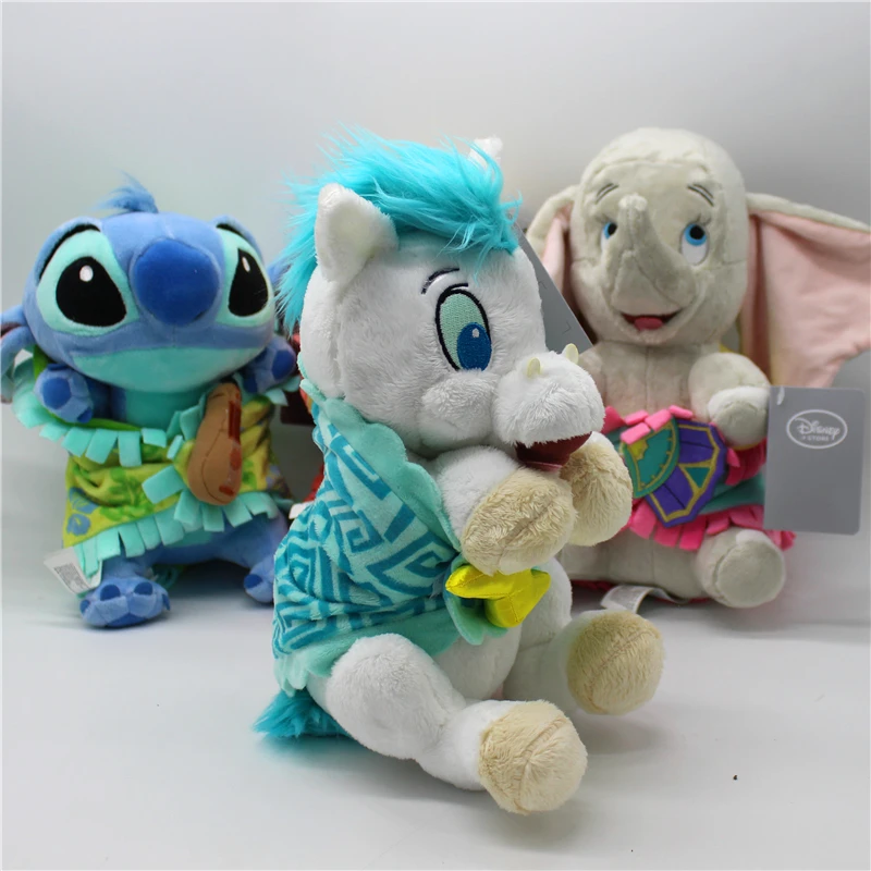 1piece Disney Hercules Kawaii Baby Pegasus pooh stitch dumbo with blanket Stuffed Plush animal Dolls newborn baby party gift