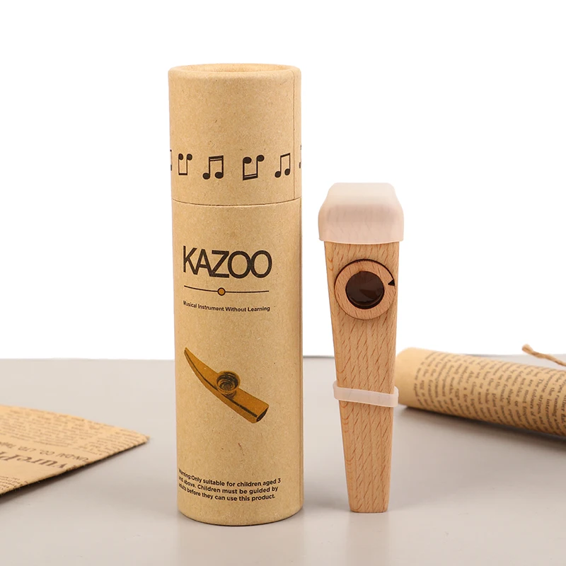 1Pc Wooden Kazoo Flute Accompaniment Beginners Are Simple Easy to Learn and Play The Instrument