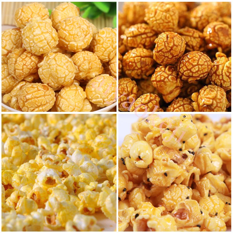 Automatic Gas Heating Popcorn Machine Spherical Popcorn Maker Stainless Steel Caramel Popcorn Making Machine