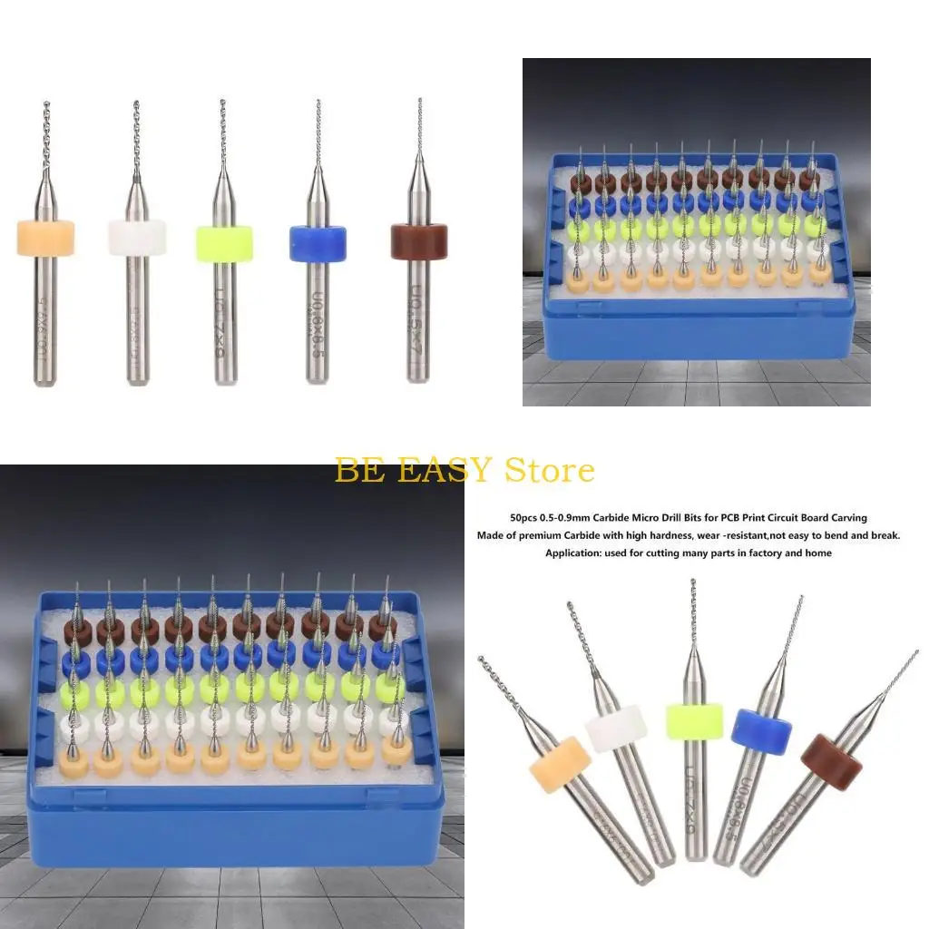 

E28F 50pcs PCB Drill Bits Гривинг микробил -бит -бит -бит -карбид карбид карбис