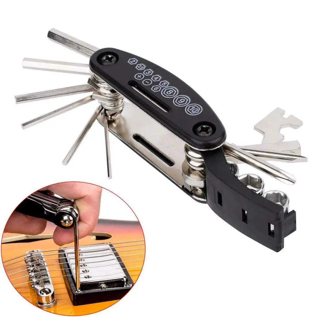 15 in 1 Multi-tool Screwdriver Hex Key Socket Wrench Guitar Luthier Tool Repair