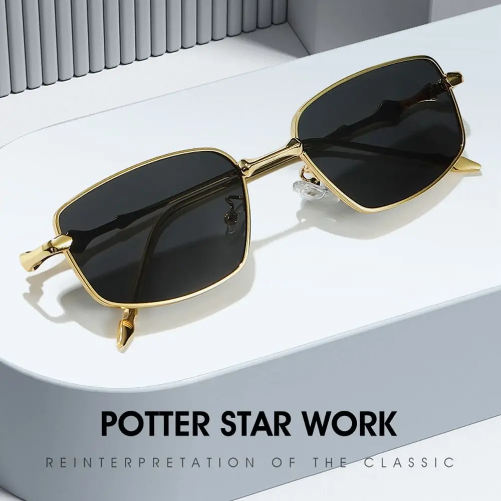 Анти-синий свет, нерегулярные квадратные солнцезащитные очки, элитные винтажные маленькие квадратные солнцезащитные очки в металлической оправе, солнцезащитные очки в узкой оправе